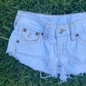 Vintage True Religion Joey Cut off jean shorts
